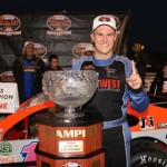 Ryan Preece celebrates his first NASCAR Whelen Modified Tour championship last October at Thompson Speedway (Photo: Darren McCollester/Getty Images for NASCAR)