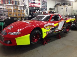 Cory Casagrande's Late Model in preparation for the 2014 season at Stafford Motor Speedway (Photo: Cory Casagrande)