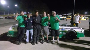 The Banta Racing team celebrates the 2013 Limited Sportsman championship at Thompson Speedway