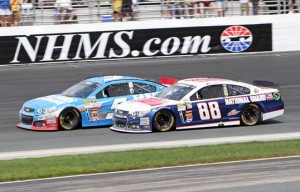 Dale Earnhardt Jr. (88) and Kasey Kahne (5) in competition at New Hampshire Motor Speedway (Photo: New Hampshire Motor Speedway)