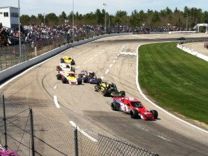Modifieds on track May 11 for the Bullring Bash 100 at Lee USA Speedway. 