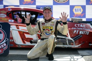 Ted Christopher celebrates his ninth SK Modified championship at Stafford Speedway Sunday (Photo: Getty Images for NASCAR)