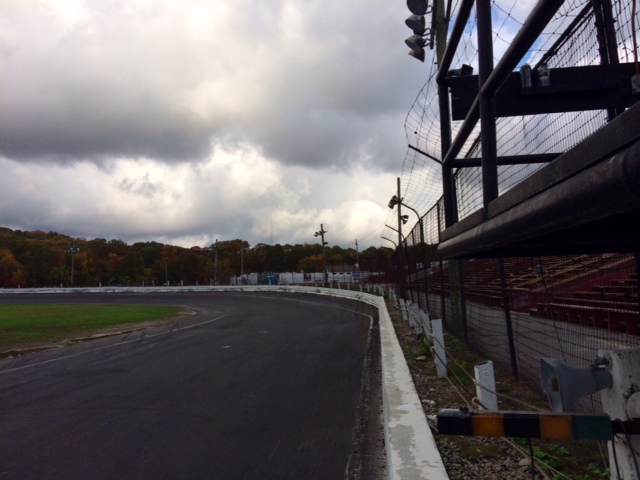 The quiet frontstretch at Waterford 