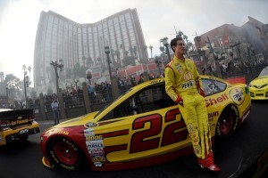 Penske Racing's Joey Logano at last year's festivities leading up to the NASCAR Sprint Cup Series banquet in Las Vegas (Photo: Jared C. Tilton/Getty Images for NASCAR)