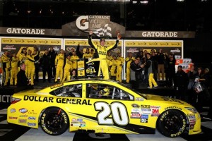 Matt Kenseth celebrates victory in the Sprint Unlimited exhibition Saturday at Daytona International Speedway (Photo: Jerry Markland/Getty Images for NASCAR)