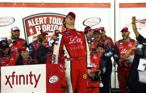 Ryan Reed celebrates his first Xfinity Series victory Saturday at Daytona International Speedway (Photo: Robert Laberge/Getty Images for NASCAR)