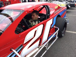 Justin Bonsignore in the Spearpoint Racing SK Modified at Stafford Motor Speedway 