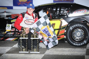 Matt Swanson in victory lane at Stafford Motor Speedway earlier this year (Photo: Stafford Speedway/Driscoll MotorSports Photography)