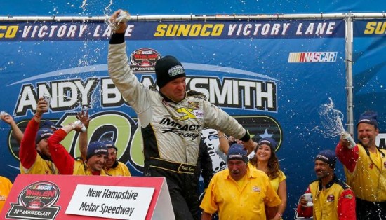 Todd Szegedy celebrates victory Saturday at New Hampshire Motor Speedway (Photo: Getty Images for NASCAR)