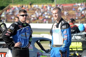 Doug Coby (left) and Ryan Preece (right) are in the midst of another heated battle for the Whelen Modified Tour championship, with Woody Pitkat also in the mix (Photo:  Darren McCollester/Getty Images for NASCAR)