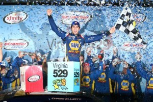 Chase Elliott celebrates after winning the XFINITY Series Virginia529 College Savings 250 at Richmond International Raceway (Photo: Sarah Crabill/Getty Images for NASCAR)
