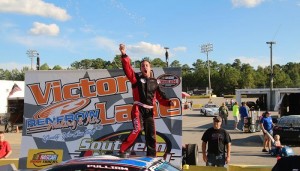 Lee Pulliam won twice Sunday at Southern National Raceway Park in Kenly, N.C., to strength his hold at the top of the NASCAR Whelen All-American Series national standings (Photo: Alicia Hackett/Frameworks Photography)
