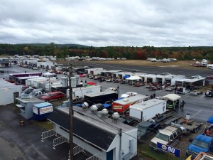 The pit area at Stafford comes to life Saturday afternoon for NAPA Fall Final weekend. 
