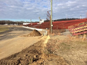 A fairly warm and snow-free November and early December has allowed crews to continue working on improvements at the New London-Waterford Speedbowl in preparation for the 2016 season 