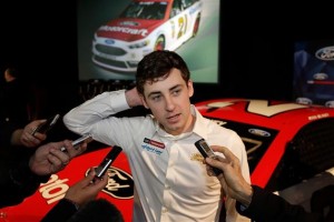 Ryan Blaney during the NASCAR Media Tour in Charlotte on Wednesday (Photo: Bob Leverone/Getty Images for NASCAR) 