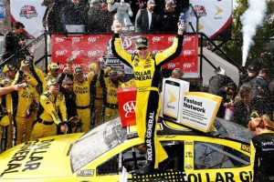 Matt Kenseth celebrates following victory in the Sprint Cup Series AAA 400 Drive for Autism at Dover International Speedway on Sunday (Photo: Jeff Zelevansky/Getty Images for NASCAR) 