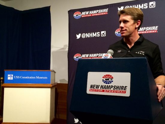 Sprint Cup Series driver Carl Edwards at the USS Constitution Museum Tuesday in Boston 