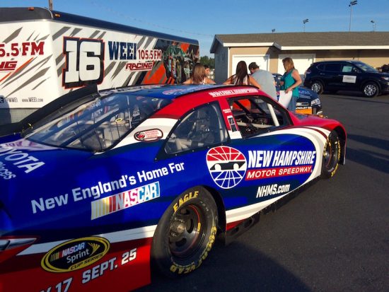 Fans were able to check out the New Hampshire Motor Speedway show car Thursday 