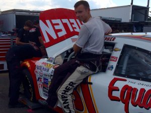 Reid Lanpher during K&N Pro Series East testing Thursday at Stafford Motor Speedway 