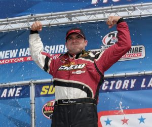 Woody Pitkat celebrates winning last year's All-Star Shootout at New Hampshire Motor Speedway (Photo: Courtesy New Hampshire Motor Speedway) 