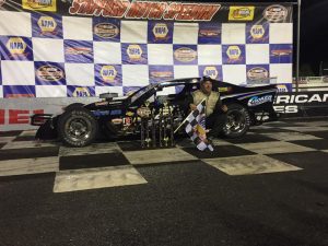 Todd Owen celebrates victory in the SK Modified feature Sunday at the NAPA Fall Final at Stafford Speedway (Photo: Stafford Speedway) 