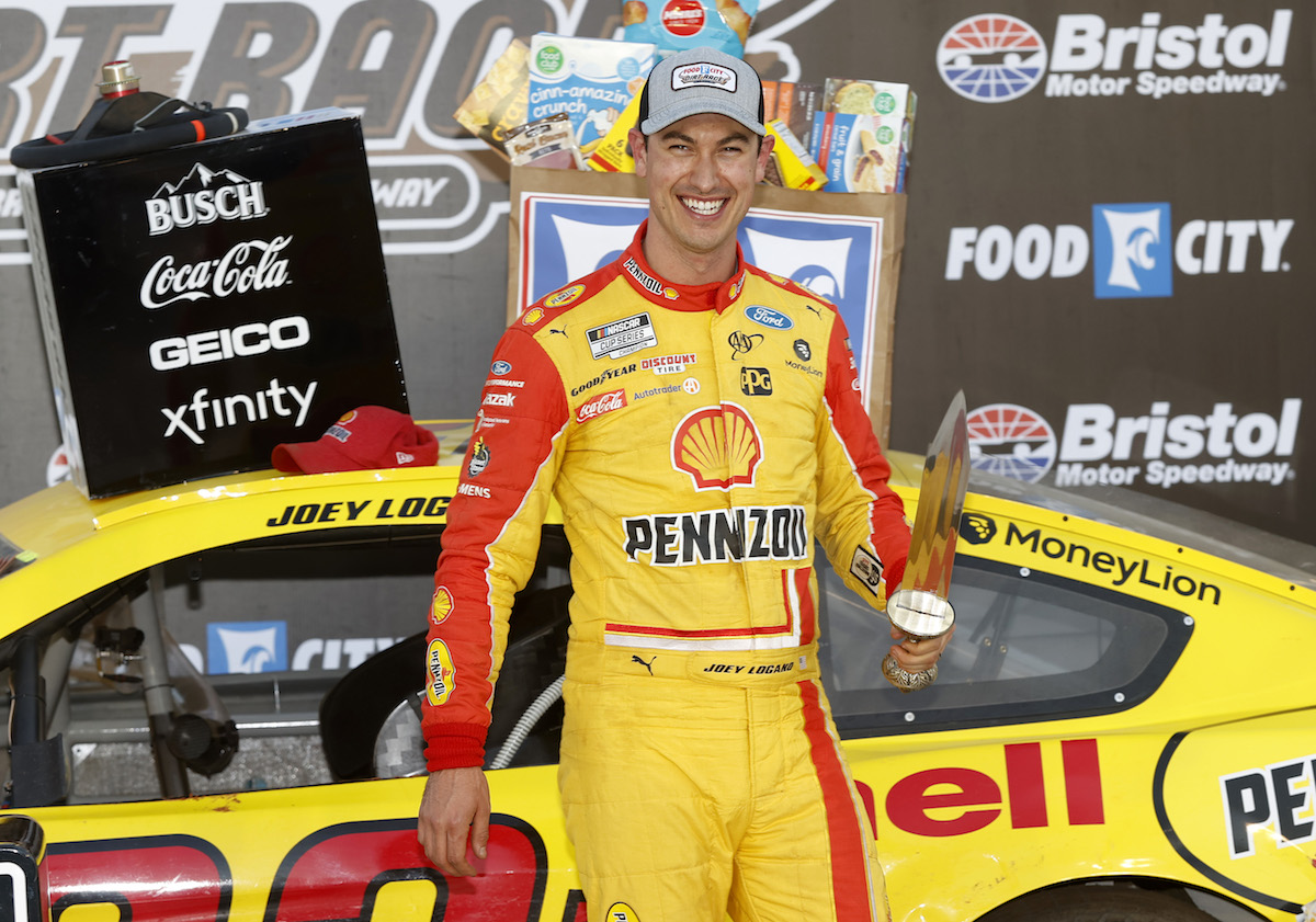 Joey Logano Scores Victory In Dramatic Cup Series Dirt Race At Bristol ...