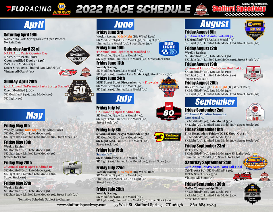Launch Time Stafford Speedway Announces 2022 Schedule