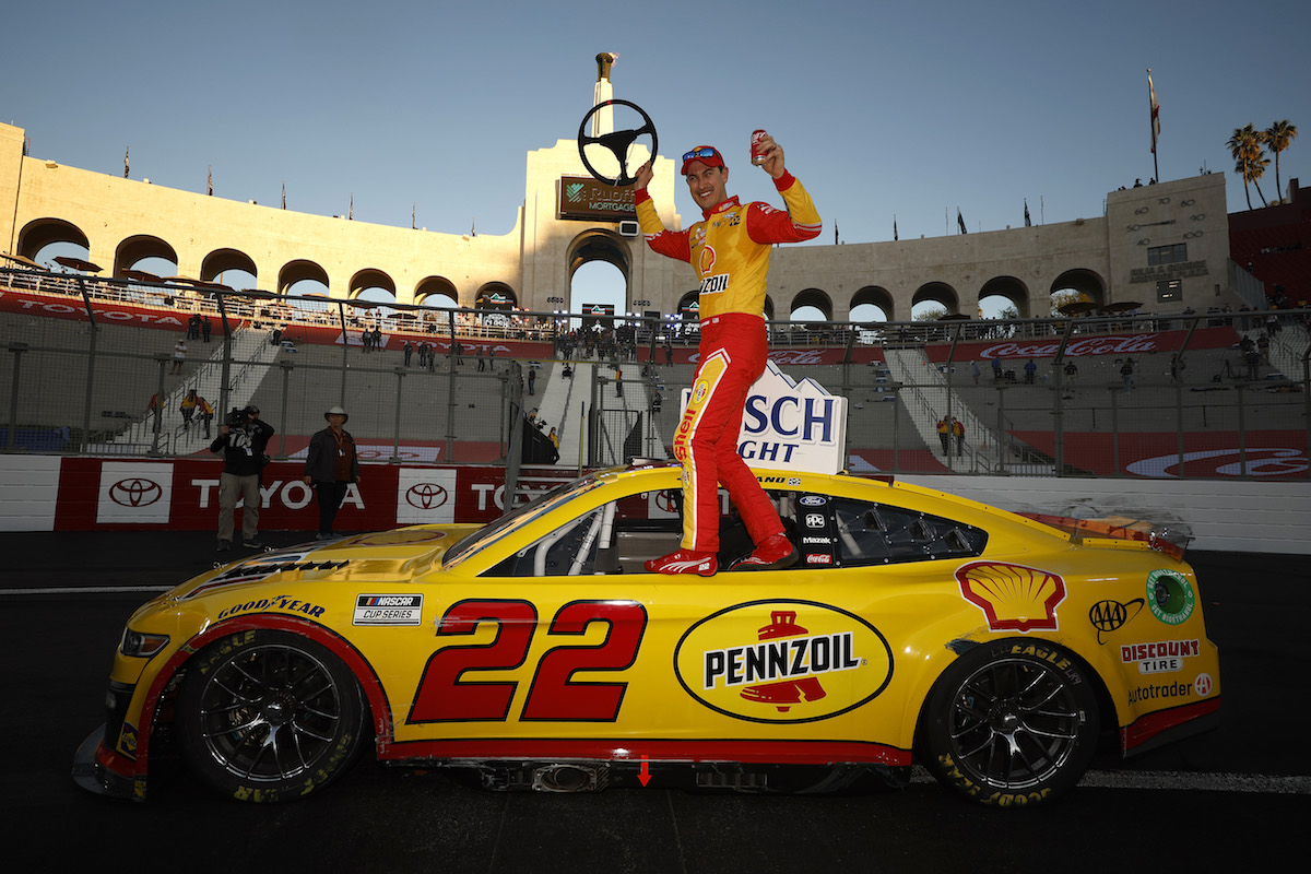 Justin Haley wins the pole for the Busch Light Clash at the Coliseum