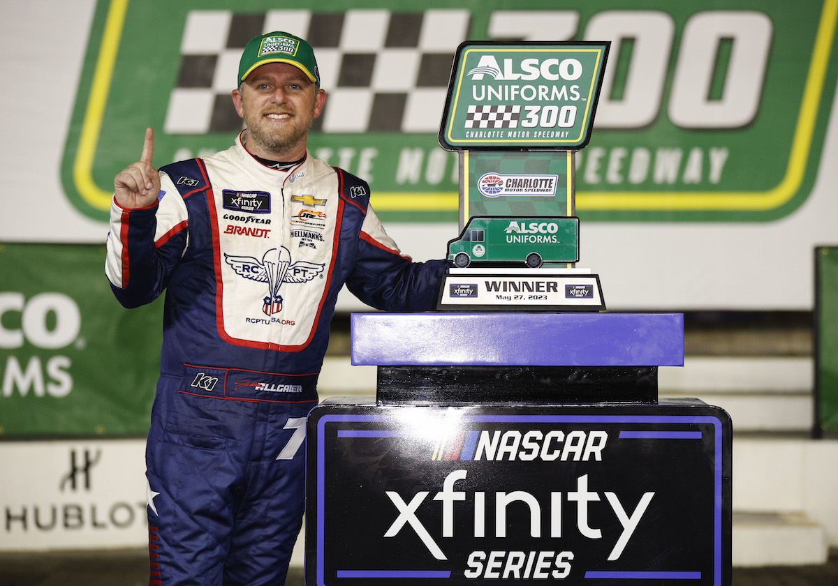 Justin Allgaier Gets Breakthrough NASCAR Xfinity Win At Charlotte Motor